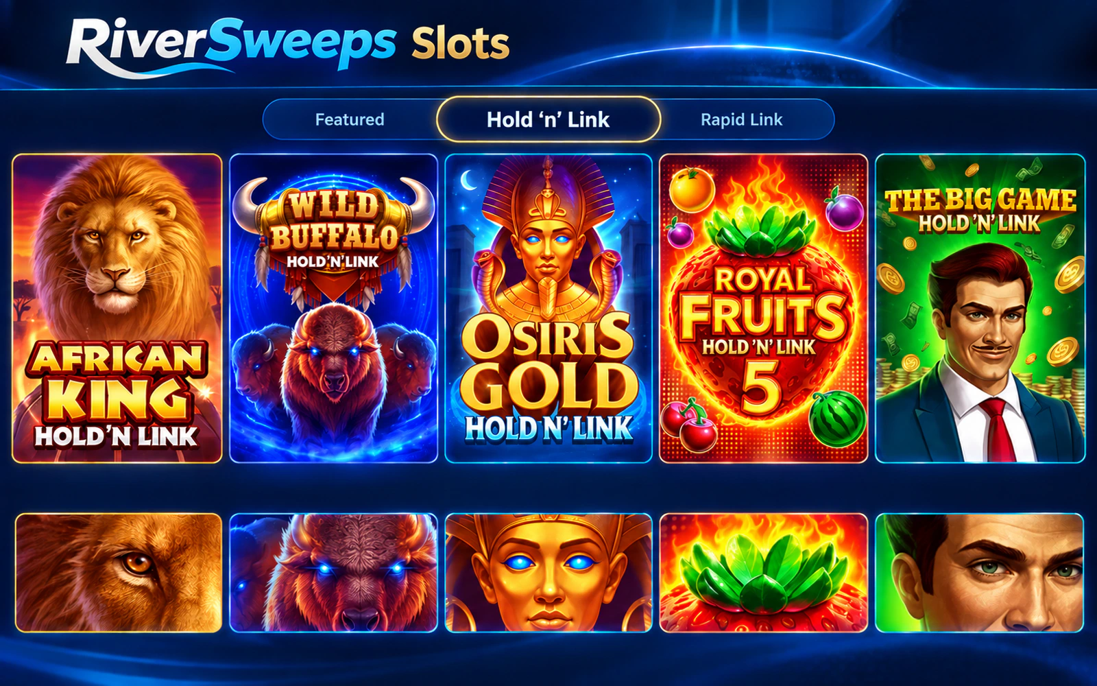 RiverSweeps slot games in the current promotional game library