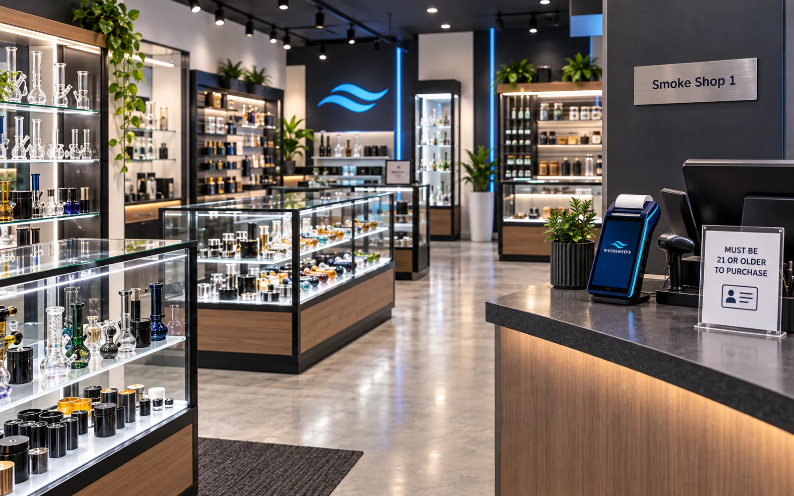 RiverSweeps setup in a supervised adult specialty retail workflow